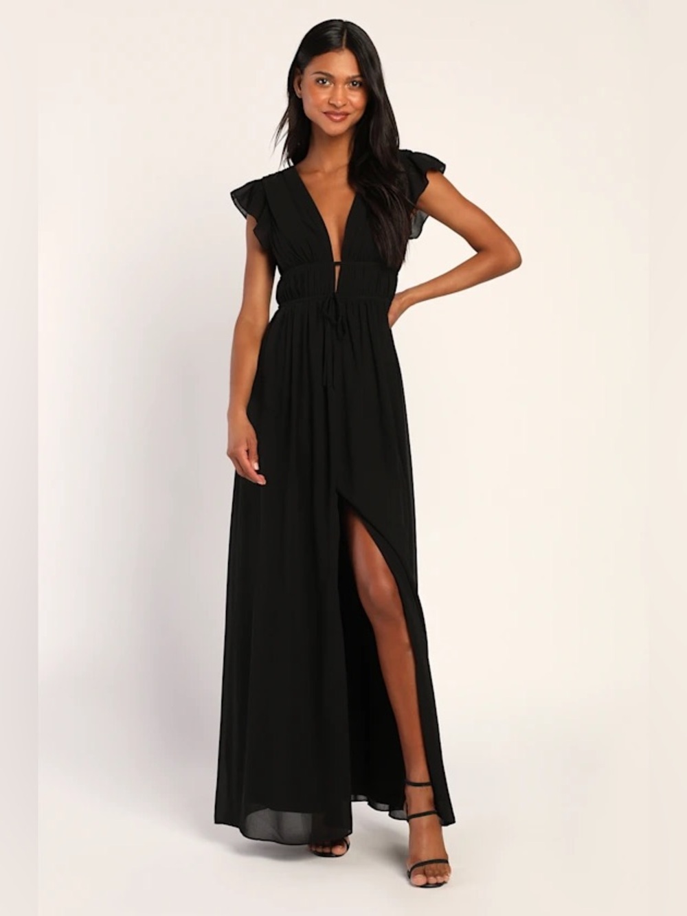 Lulu's I’m All Yours Black Maxi Dress